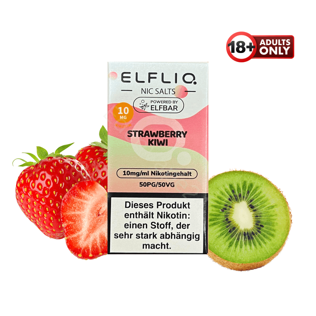Elfbar Elfliq - Strawberry Kiwi - 10mg Liquid - EdenVape24